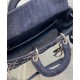 Replicas Bolso Christian Dior Lady D-Joy azul oscuro Baratos