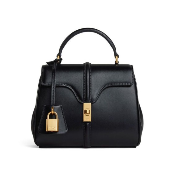 Replicas Bolso Celine Mini 16 Piel de becerro natural negro Baratos