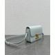 Replicas Bolso Celine Teen Triomphe Piel de becerro brillante azul Baratos