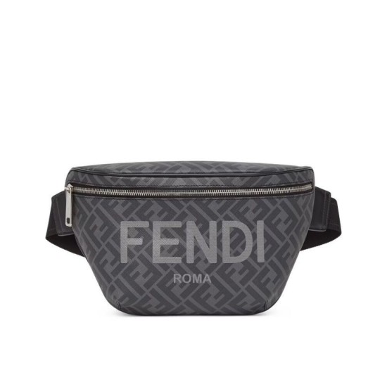 Replicas Riñonera de tela Fendi FF 7VA562 Negro Baratos