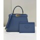 Replicas Bolso Fendi Peekaboo ISeeU mediano 8BN321 azul Baratos