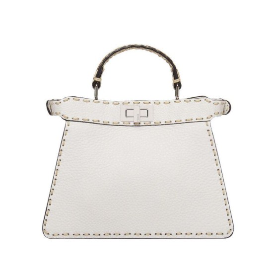 Replicas Fendi Peekaboo ISeeU Pequeño 8BN327 Bolso Blanco Baratos