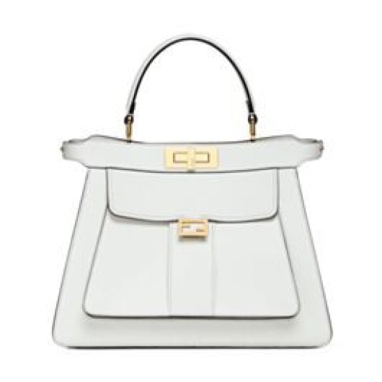 Replicas Bolso tote mediano Fendi Peekaboo ISeeU 8BN321 Blanco Baratos