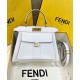 Replicas Bolso tote mediano Fendi Peekaboo ISeeU 8BN321 Blanco Baratos