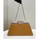 Replicas Bolso mediano Fendi Peekaboo Cut 8BN340 Café Baratos