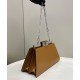 Replicas Bolso mediano Fendi Peekaboo Cut 8BN340 Café Baratos