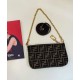 Replicas Fendi Baguette Pouch 8BS073 Bolso Café Baratos