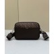 Replicas Bolso de tela Fendi Camera Case FF 7M0286 Marrón Baratos