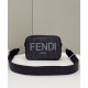 Replicas Bolso de tela Fendi Camera Case FF 7M0286 Negro Baratos