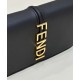 Replicas Fendi Cartera Fendigraphy con cadena 8BS076 Negro Baratos