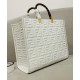 Replicas Bolso tote Fendi Medium Sunshine con motivo FF 8BH386 Crema Baratos