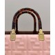 Replicas Bolso tote Fendi Medium Sunshine con motivo FF 8BH386 Rosa Baratos