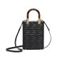 Replicas Bolso shopper Fendi Mini Sunshine 8BS051 Negro Baratos