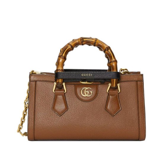 Replicas Gucci Diana Bolso De Hombro Pequeño 735153 Café Baratos