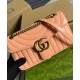 Replicas Gucci GG Marmont Matelasse Bolso de Hombro 443497 Rosa Baratos