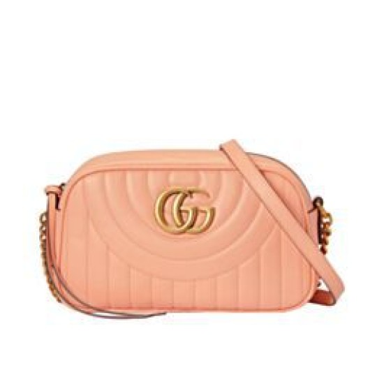 Replicas Gucci GG Marmont Bolso de Hombro 447632 Rosa Baratos