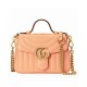 Replicas Gucci GG Marmont Mini Top Handle Bag 547260 Rosa Baratos