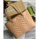 Replicas Bolso tote grande Gucci GG Marmont 739684 Albaricoque Baratos