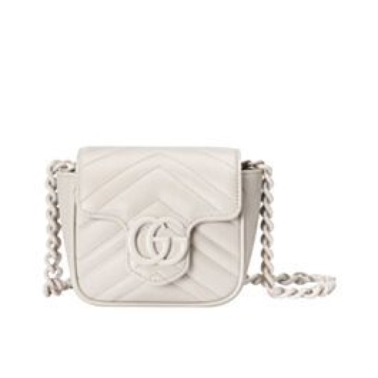 Replicas Gucci GG Marmont Belt Bag 739599 Crema Baratos