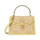 Replicas Gucci Ophidia Jumbo GG Bolso con asa superior 651055 Amarillo Baratos