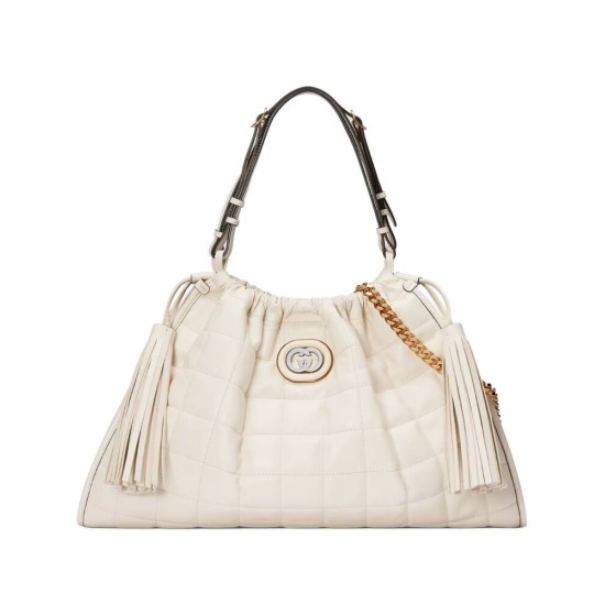 Replicas Bolso tote mediano Gucci Deco 746210 Crema Baratos