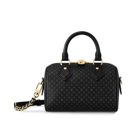 Replicas Louis Vuitton Speedy Bandouliere 20 M22285 Negro Baratos