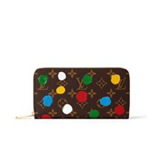 Replicas Cartera Louis Vuitton LV x YK Zippy M81864 Marrón Baratos