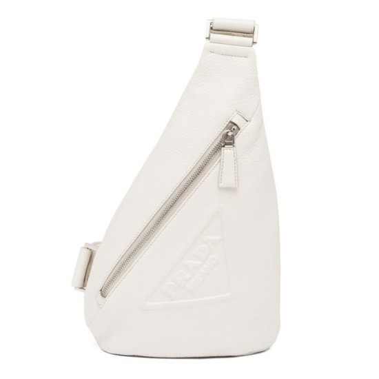 Replicas Prada Cross Bolso de Cuero 2VZ098 Crema Baratos