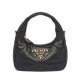 Replicas Minibolso Prada de piel de napa con pespuntes 1BA384 Negro Baratos