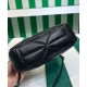 Replicas Minibolso Prada de piel de napa con pespuntes 1BA384 Negro Baratos