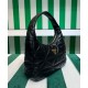 Replicas Prada Bolso grande de piel de napa pespunteada 1BC183 Negro Baratos