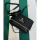 Replicas Minibolso de piel Prada 1BH202 Negro Baratos