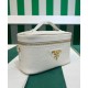 Replicas Minibolso de piel Prada 1BH202 Blanco Baratos