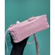 Replicas Prada Bolso mediano de piel de napa antigua con asa superior 1BB092 Rosa Baratos