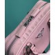 Replicas Prada Bolso mediano de piel de napa antigua con asa superior 1BB092 Rosa Baratos