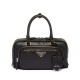 Replicas Prada Antique Nappa Leather Multi-bolsillo Top-handle Bag 1BB099 Negro Baratos