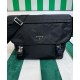 Replicas Bolso De Hombro Prada Re-Nylon Y Saffiano 2VD052 Negro Baratos