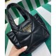 Replicas Prada Bolso tote pequeño de napa con pespuntes 1BG451 Negro Baratos