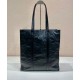 Replicas Prada Bolso tote mediano de piel de napa envejecida 1BG587 Negro Baratos