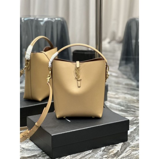 Replicas YSL Saint Laurent Le 5 A 7 Bolso bombonera marrón Baratos