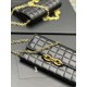 Replicas YSL Saint Laurent Le Maillon Cadena Monedero Negro Baratos