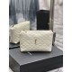 Replicas YSL Saint Laurent Gaby Neceser con cremallera 23CM Blanco Baratos