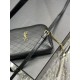 Replicas YSL Saint Laurent Gaby Bolso con cremallera y cadena 18cm Negro Baratos