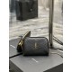 Replicas YSL Saint Laurent Gaby Bolso con cremallera y cadena 18cm Negro Baratos