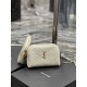 Replicas YSL Saint Laurent Gaby Bolso con cremallera y cadena 18cm Blanco Baratos