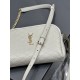 Replicas YSL Saint Laurent Gaby Bolso con cremallera y cadena 18cm Blanco Baratos