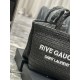 Replicas YSL Saint Laurent Rive Gauche bolso tote bordado negro Baratos