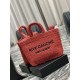 Replicas YSL Saint Laurent Rive Gauche bolso tote bordado rojo Baratos