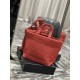 Replicas YSL Saint Laurent Rive Gauche bolso tote bordado rojo Baratos