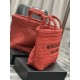 Replicas YSL Saint Laurent Rive Gauche bolso tote bordado rojo Baratos